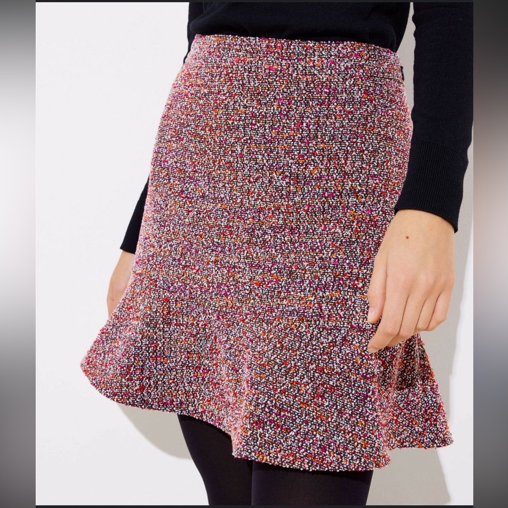 LOFT Multicolor Tweed Mini Skirt